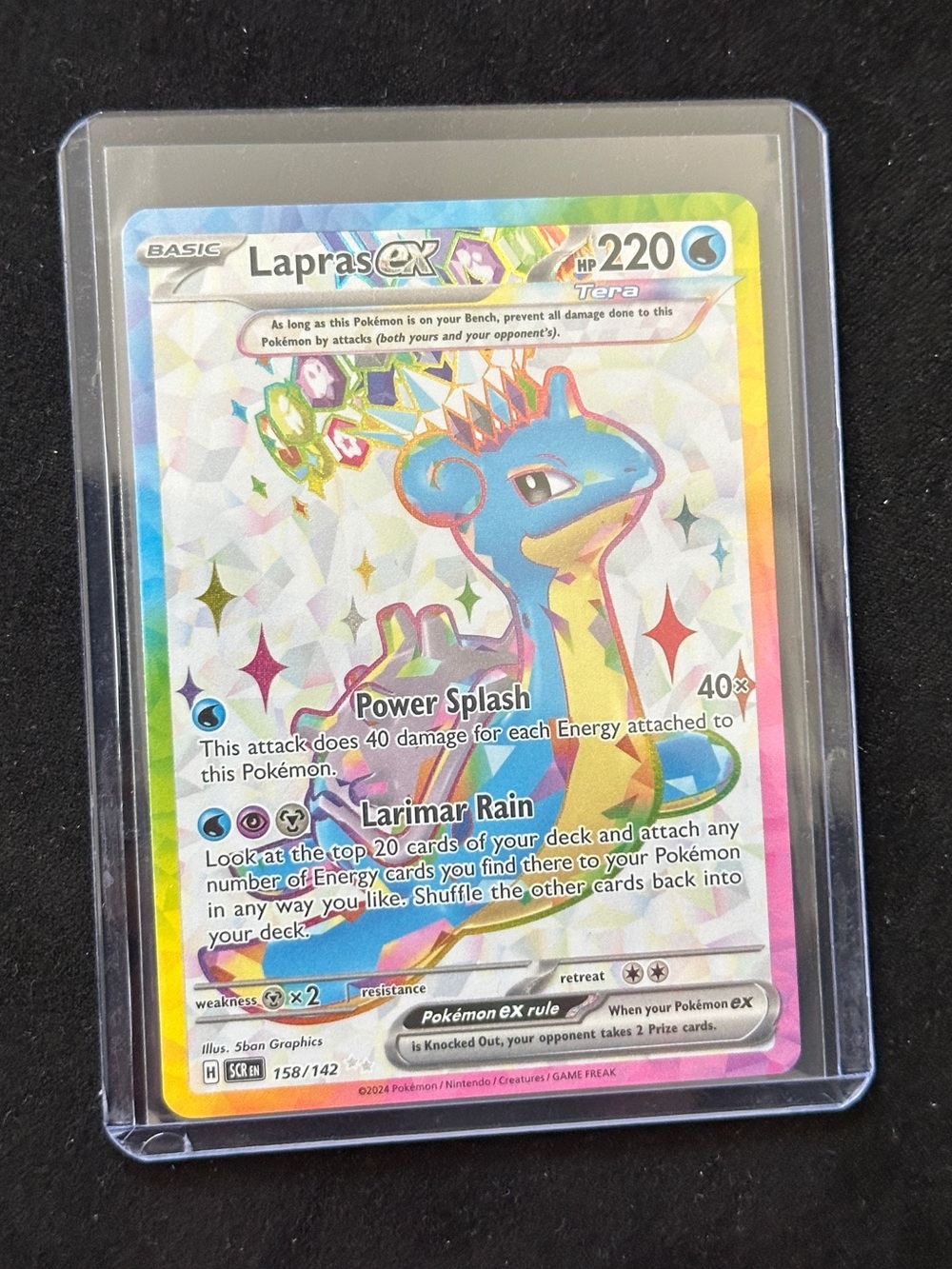 Lapras ex 158/142 Pokemon TCG Card Steller Crown